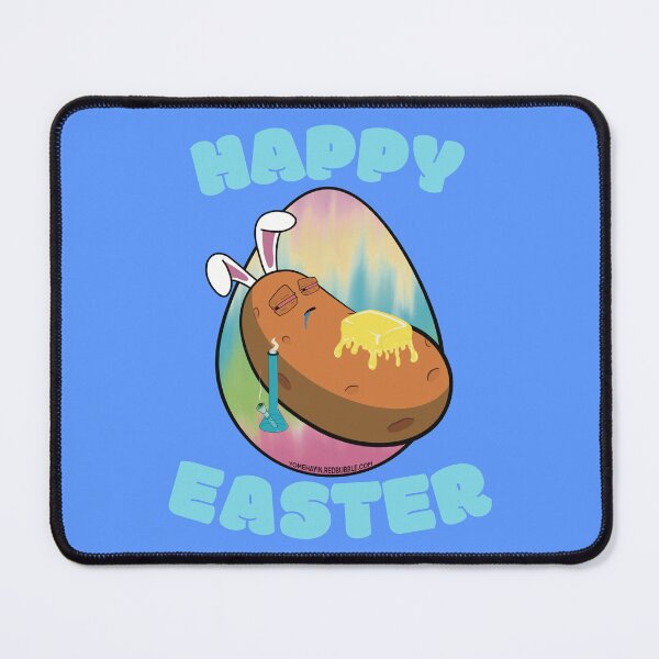 Item preview, Happy Easter-Funny Stoner Cartoon-Baked Potato Smoking Weed From A Bong-Tie Dye Easter Egg designed and sold by YomeHayin.