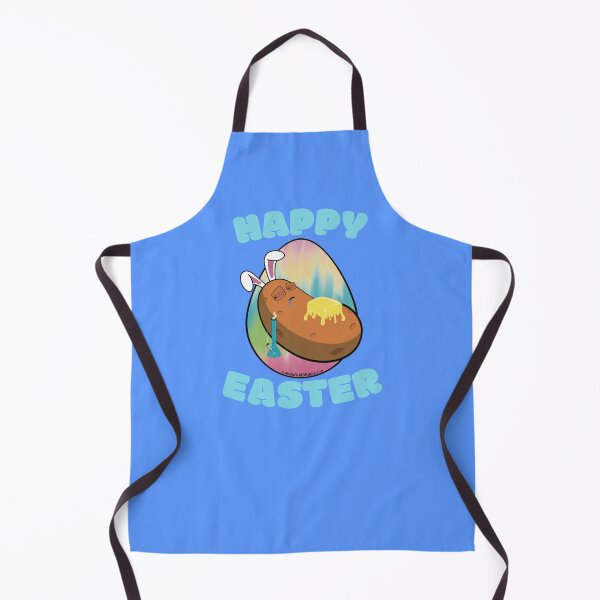 Item preview, Happy Easter-Funny Stoner Cartoon-Baked Potato Smoking Weed From A Bong-Tie Dye Easter Egg designed and sold by YomeHayin.