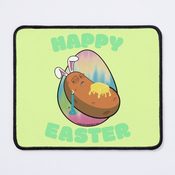 Item preview, Happy Easter-Funny Stoner Cartoon-Baked Potato Smoking Weed From A Bong-Tie Dye Easter Egg designed and sold by YomeHayin.