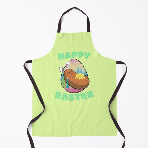 Item preview, Happy Easter-Funny Stoner Cartoon-Baked Potato Smoking Weed From A Bong-Tie Dye Easter Egg designed and sold by YomeHayin.