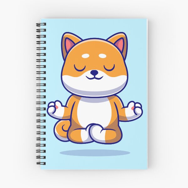 Item preview, Cute shiba inu dog doing yoga meditation designed and sold by ReydaDesign.