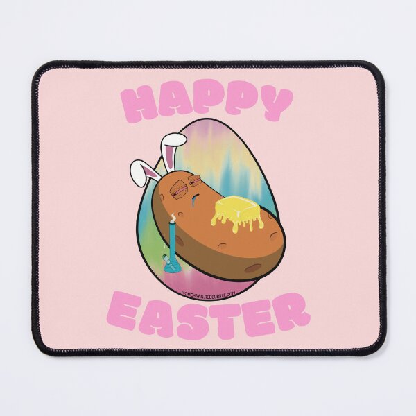 Item preview, Happy Easter-Funny Stoner Cartoon-Baked Potato Smoking Weed From A Bong-Tie Dye Easter Egg designed and sold by YomeHayin.