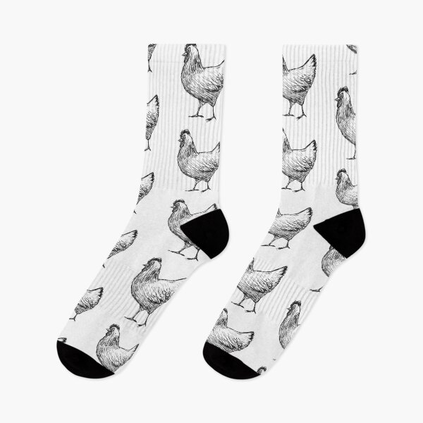 Item preview, Black and white chicken sketch designed and sold by Brigidmalloy.