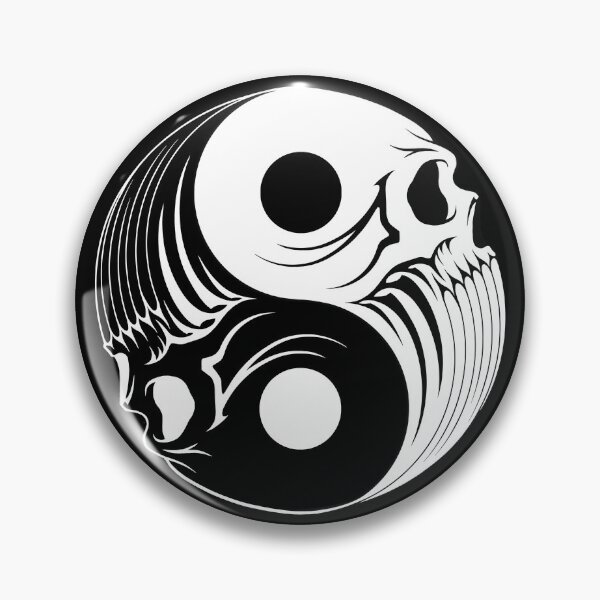 Item preview, Black and White Yin Yang Skulls designed and sold by JeffBartels.