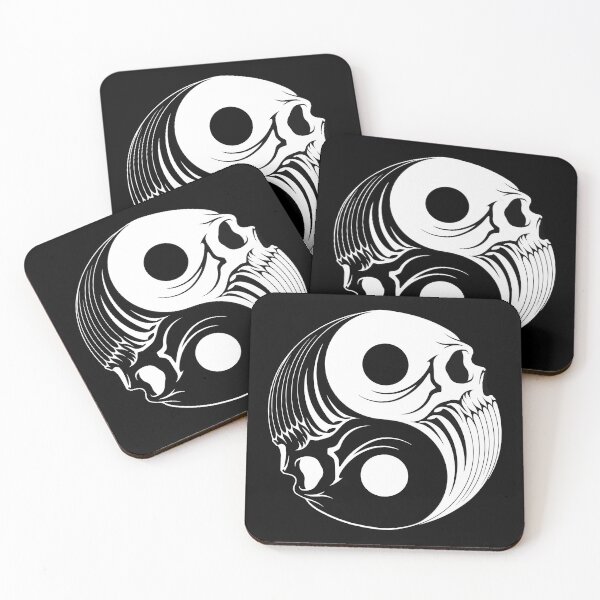 Item preview, Black and White Yin Yang Skulls designed and sold by JeffBartels.