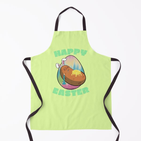 Item preview, Happy Easter-Funny Stoner Cartoon-Baked Potato Smoking Weed From A Bong-Tie Dye Easter Egg designed and sold by YomeHayin.