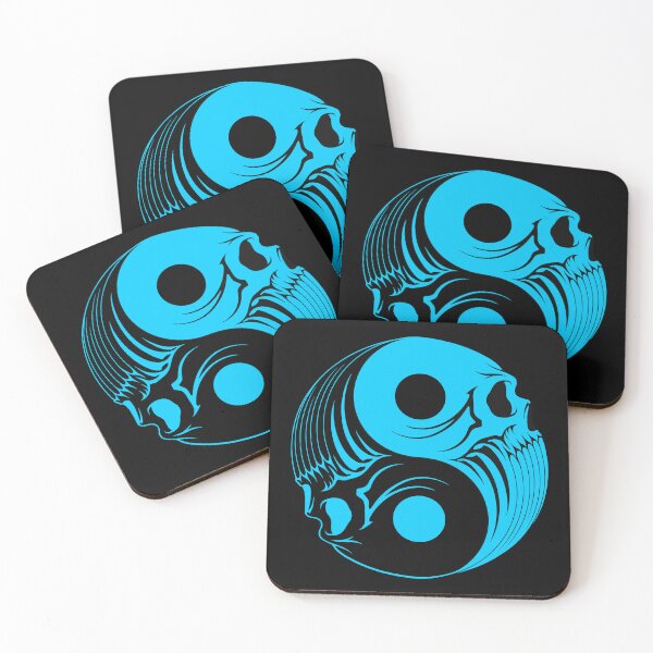 Item preview, Blue and Black Yin Yang Skulls designed and sold by JeffBartels.