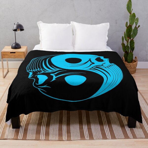 Item preview, Blue and Black Yin Yang Skulls designed and sold by JeffBartels.