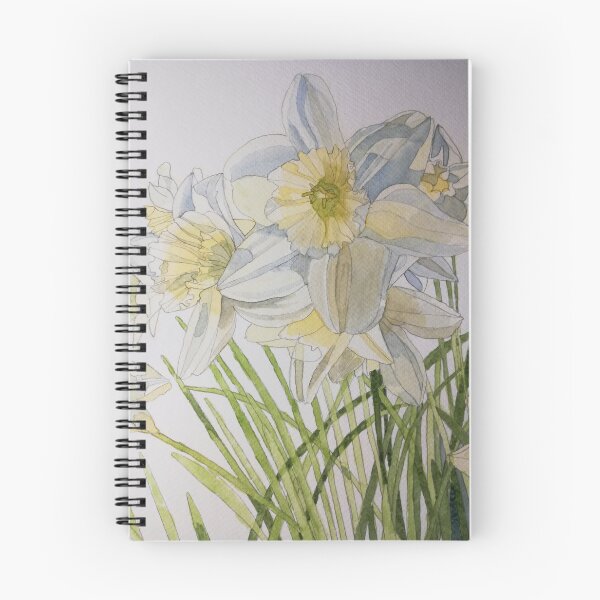 Item preview, Pale daffodils watercolor painting  designed and sold by esvb.