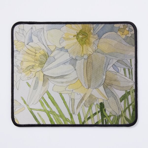 Item preview, Pale daffodils watercolor painting  designed and sold by esvb.