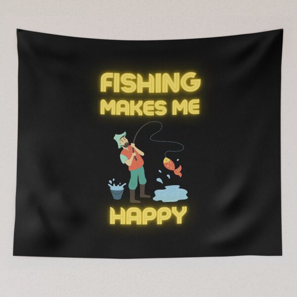 Item preview, fishing makes me happy for man designed and sold by beunique5.