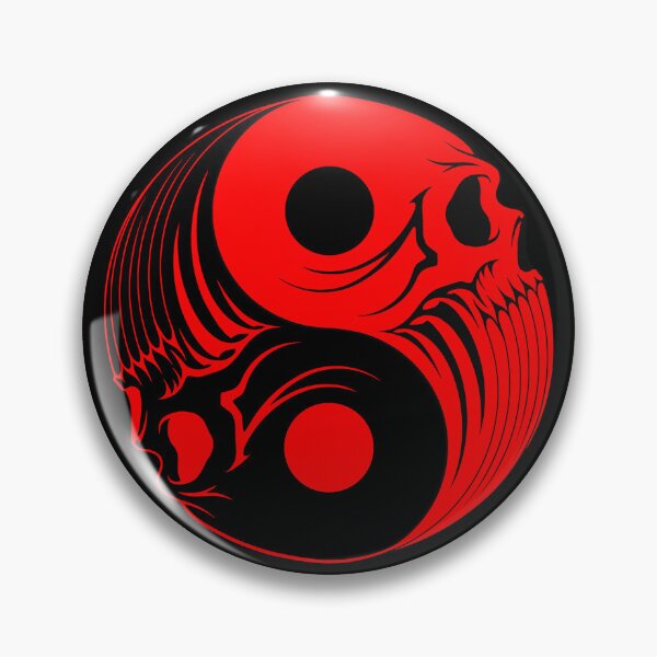 Item preview, Red and Black Yin Yang Skulls designed and sold by JeffBartels.