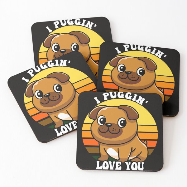Item preview, Funny I Pugin' Love You Sunset designed and sold by Pugstuff.