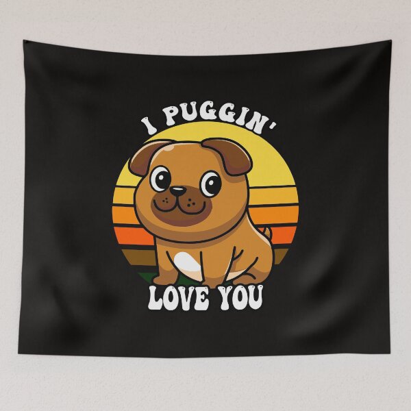 Item preview, Funny I Pugin' Love You Sunset designed and sold by Pugstuff.