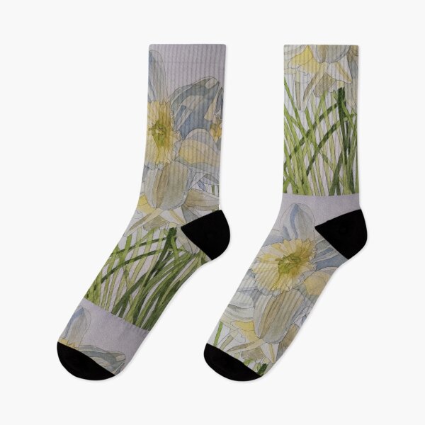 Item preview, Pale daffodils watercolor painting  designed and sold by esvb.