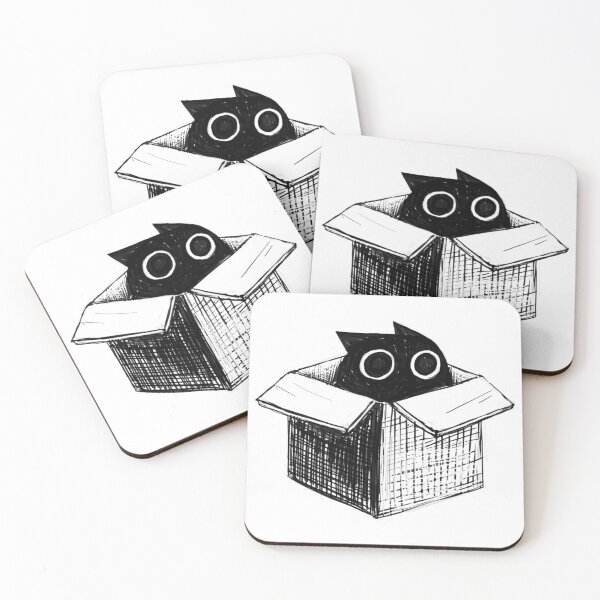 Item preview, Black and white cat in a box designed and sold by Brigidmalloy.