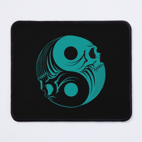 Item preview, Teal and Black Yin Yang Skulls designed and sold by JeffBartels.