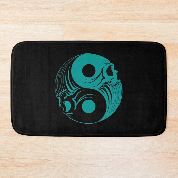 Item preview, Teal and Black Yin Yang Skulls designed and sold by JeffBartels.