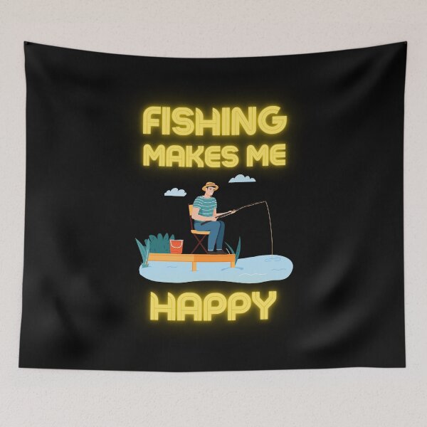 Item preview, fishing makes me happy for man designed and sold by beunique5.