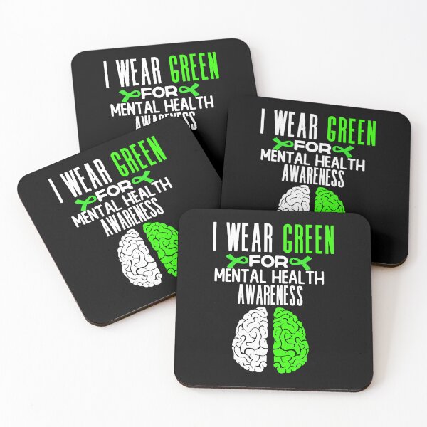 Item preview, i wear green for mental health awareness month quote ,international mental helath day saying  designed and sold by ourpretty.