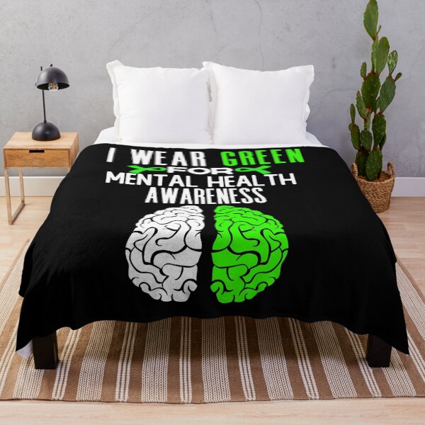 Item preview, i wear green for mental health awareness month quote ,international mental helath day saying  designed and sold by ourpretty.