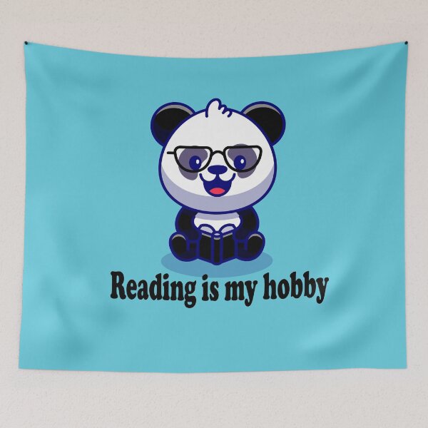 Item preview,   Panda reading ( Reading is my hobby ) designed and sold by Designer Forever ⭐⭐⭐⭐⭐.