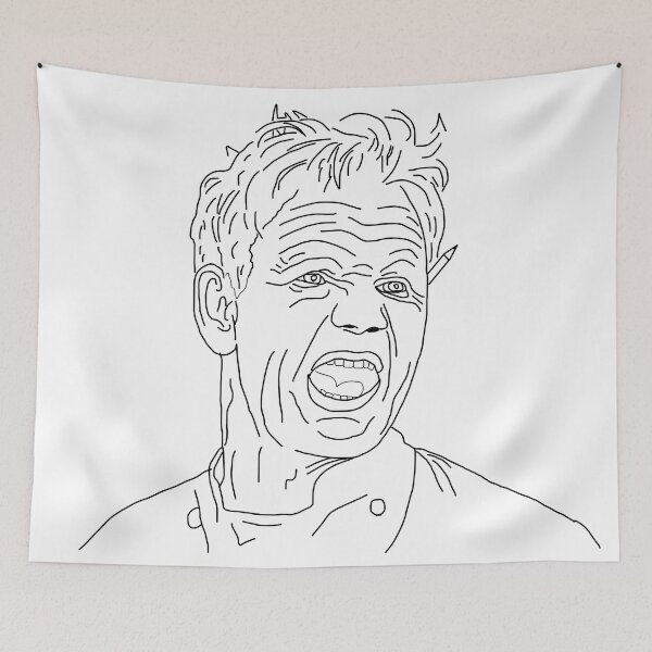 Item preview, Gordon Ramsay Line Art designed and sold by DaganSays.