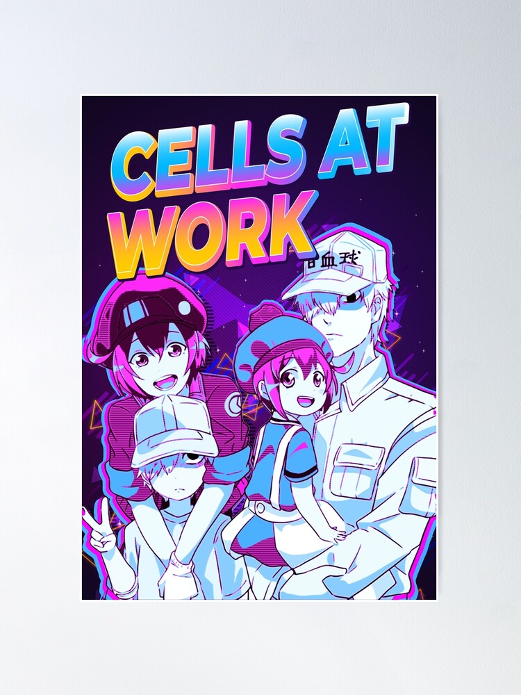 Hataraku Saibou Cells at Work - White Blood Cell  Poster for Sale by  CherylKato