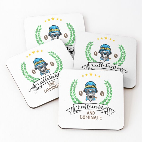Item preview, Caffeinate And Dominate - Funny Coffee designed and sold by Cupsofdreams.
