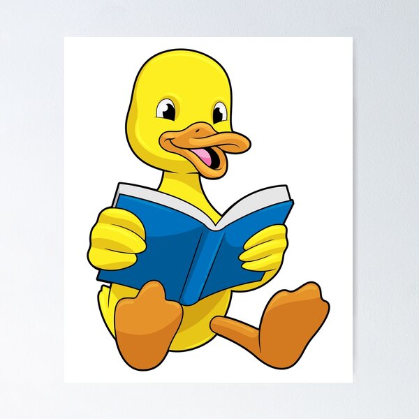 Item preview, Duck at Reading with Book designed and sold by Snabdesign84.