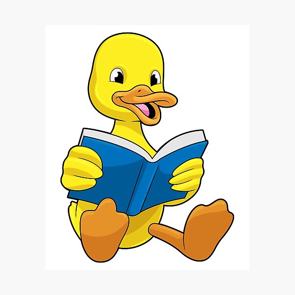 Item preview, Duck at Reading with Book designed and sold by Snabdesign84.