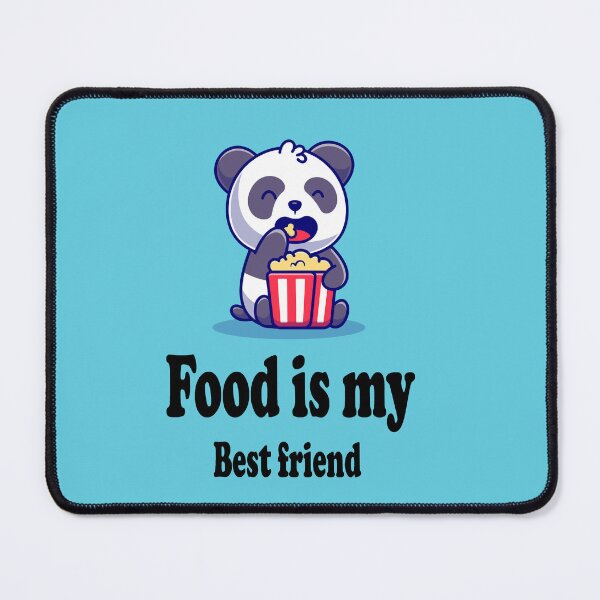 Item preview, Cute Panda eating ( food is my best friend ) designed and sold by Designer Forever ⭐⭐⭐⭐⭐.