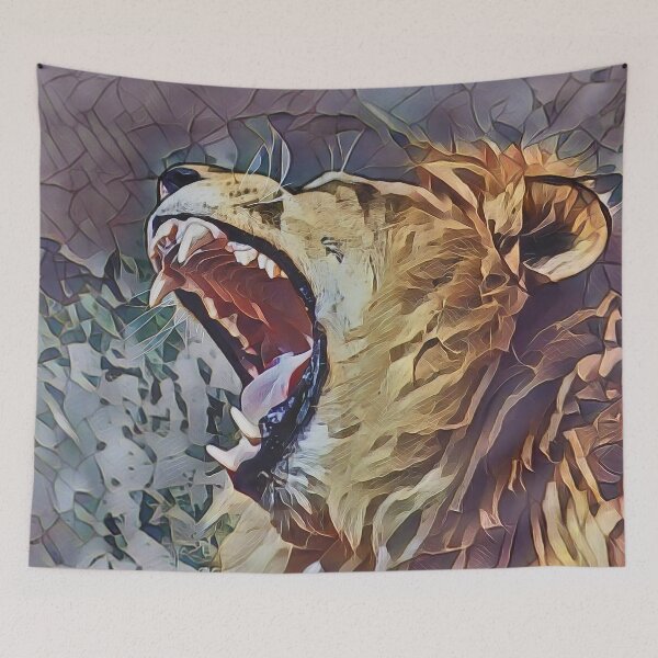 Item preview, Roaring Lion Abstract Design designed and sold by Heathermarie321.