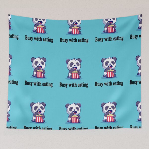 Item preview, Cute Panda eating ( Busy with eating )  designed and sold by Designer Forever ⭐⭐⭐⭐⭐.