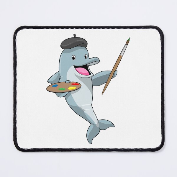 Item preview, Dolphin as Painter with Paint brush & Colour designed and sold by Snabdesign84.