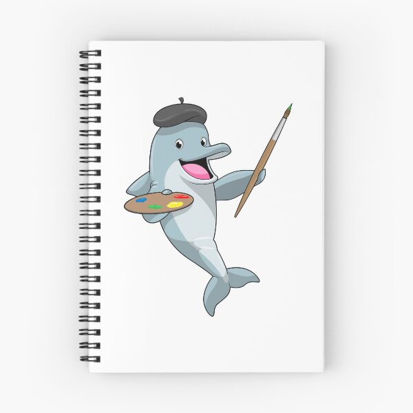 Item preview, Dolphin Painter Paintbrush Painting designed and sold by Snabdesign84.