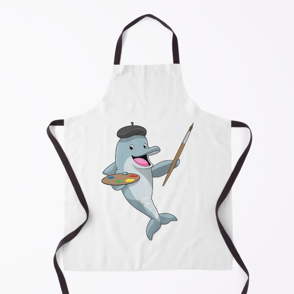 Item preview, Dolphin as Painter with Paint brush & Colour designed and sold by Snabdesign84.