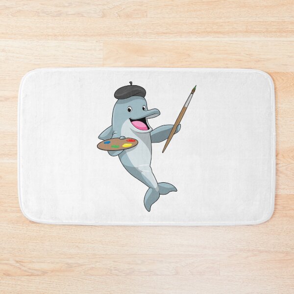 Item preview, Dolphin as Painter with Paint brush & Colour designed and sold by Snabdesign84.