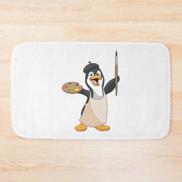 Item preview, Penguin as Painter with Paint brush & Colour designed and sold by Snabdesign84.