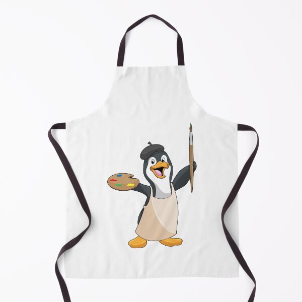 Item preview, Penguin as Painter with Paint brush & Colour designed and sold by Snabdesign84.