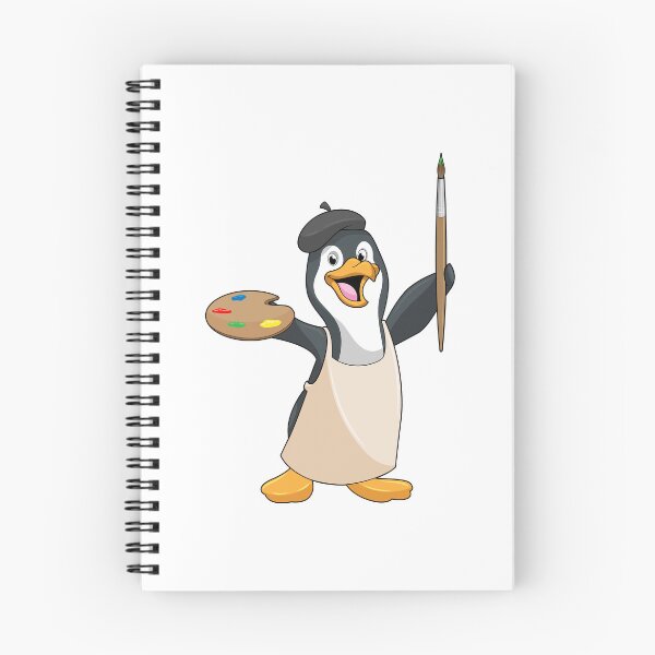 Item preview, Penguin Painter Paintbrush Painting designed and sold by Snabdesign84.