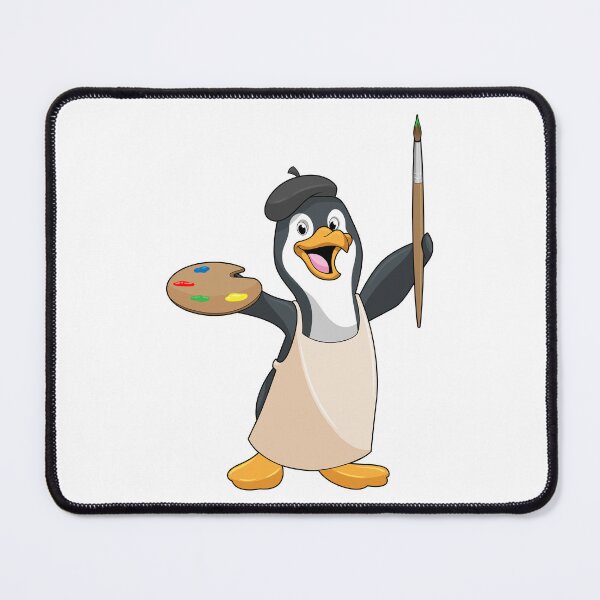 Item preview, Penguin as Painter with Paint brush & Colour designed and sold by Snabdesign84.