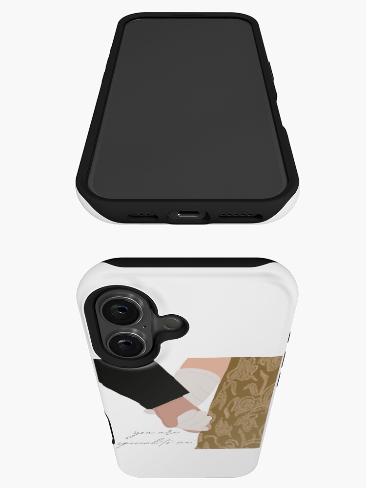 Aperçu 3 sur 4. Coque iPhone avec l'œuvre Pénélope et Colin - Tu es spécial pour moi, tiens-toi la main créée et vendue par mauracatey.