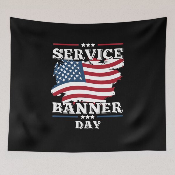 Item preview, Military Service Banner Day US Flag Honoring our soldiers Military designed and sold by SweetbeStore.