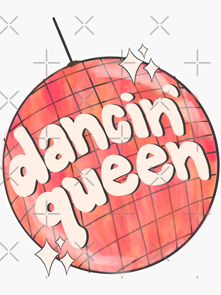 Dancin Queen Disco Ball Sticker For Sale By MaggieEDoodles Redbubble