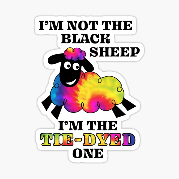 Aperçu de l'œuvre Je ne suis pas le mouton noir, je suis celui teint par nouage créée et vendue par BETWIXT DESIGNS.