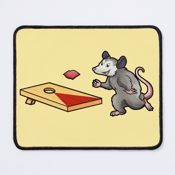 Item preview, Texas Critters Trash Tourney - Opossum Playing Red Cornhole Beanbag Toss Left designed and sold by Zphal.