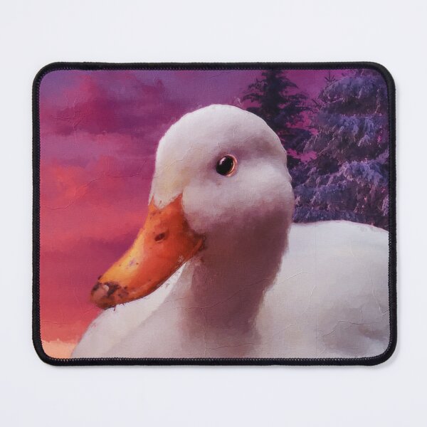 Item preview, a white duck in the sky portrait painting designed and sold by unepommedeterre.