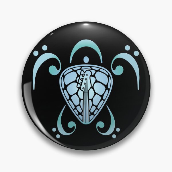 Item preview, BASS PLAYER - TURTLE PLECTRUM BASS CLEF teal designed and sold by KoolDsignsMUSIC.