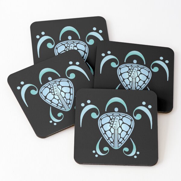 Item preview, BASS PLAYER - TURTLE PLECTRUM BASS CLEF teal designed and sold by KoolDsignsMUSIC.